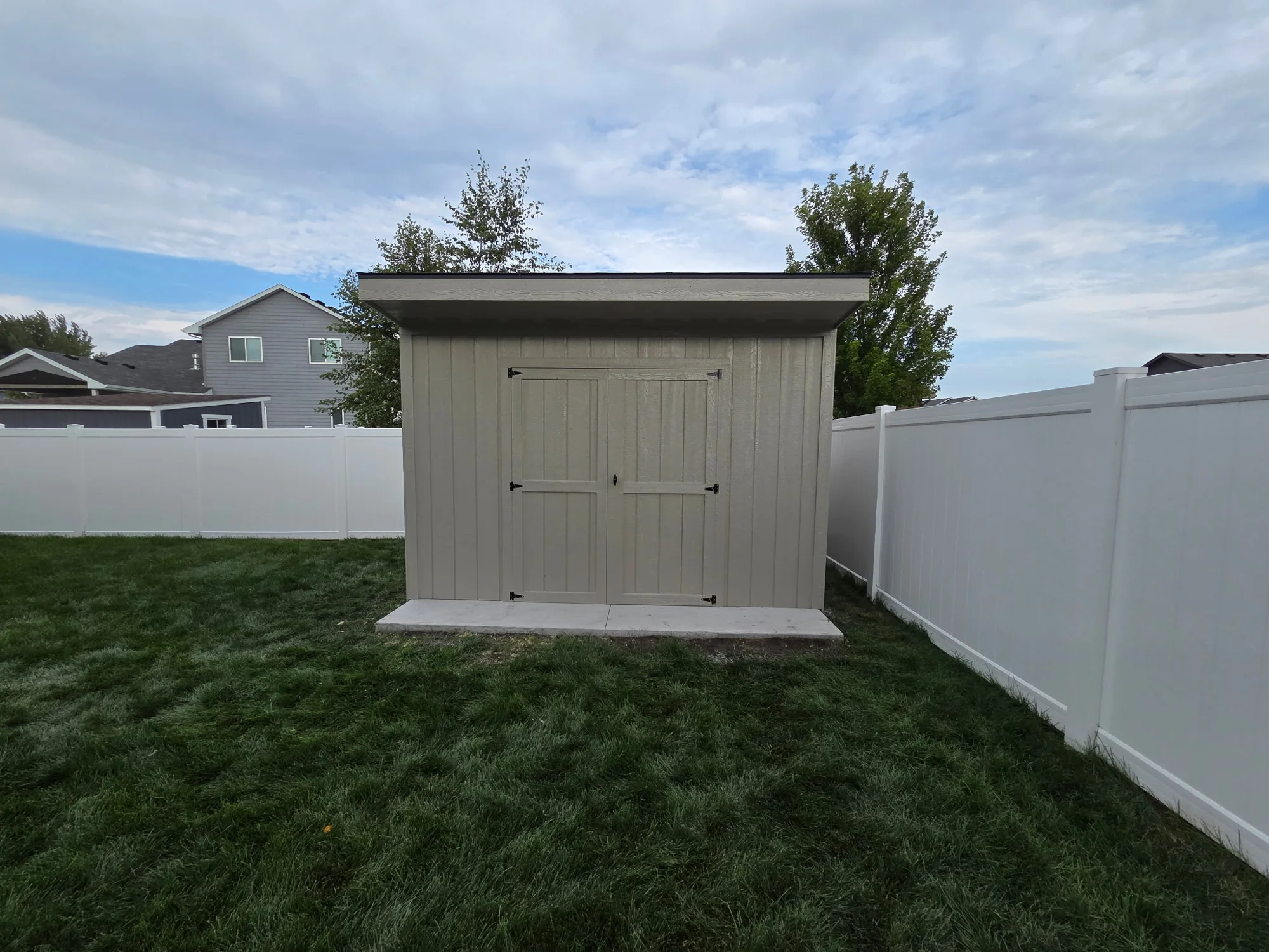 Completed custom storage shed