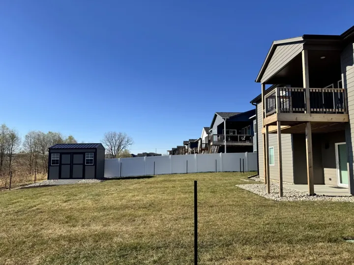 Modern Shed & Paver Entry