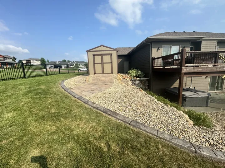 Shed & Flagstone Path